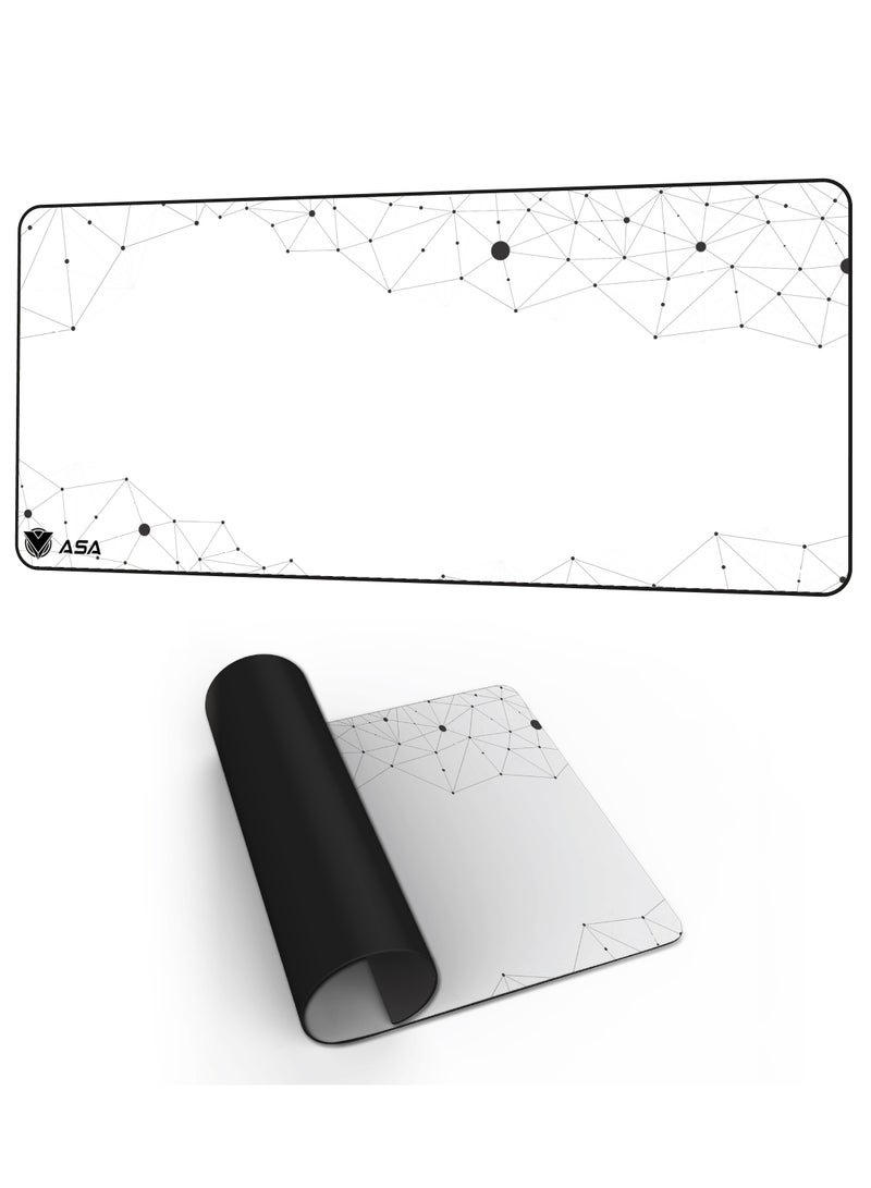 ASA Extended Mouse Pad 90x40cm Non-Slip Rubber Base with Stitched Edges, Smooth Cloth Surface, Waterproof  - Image 1