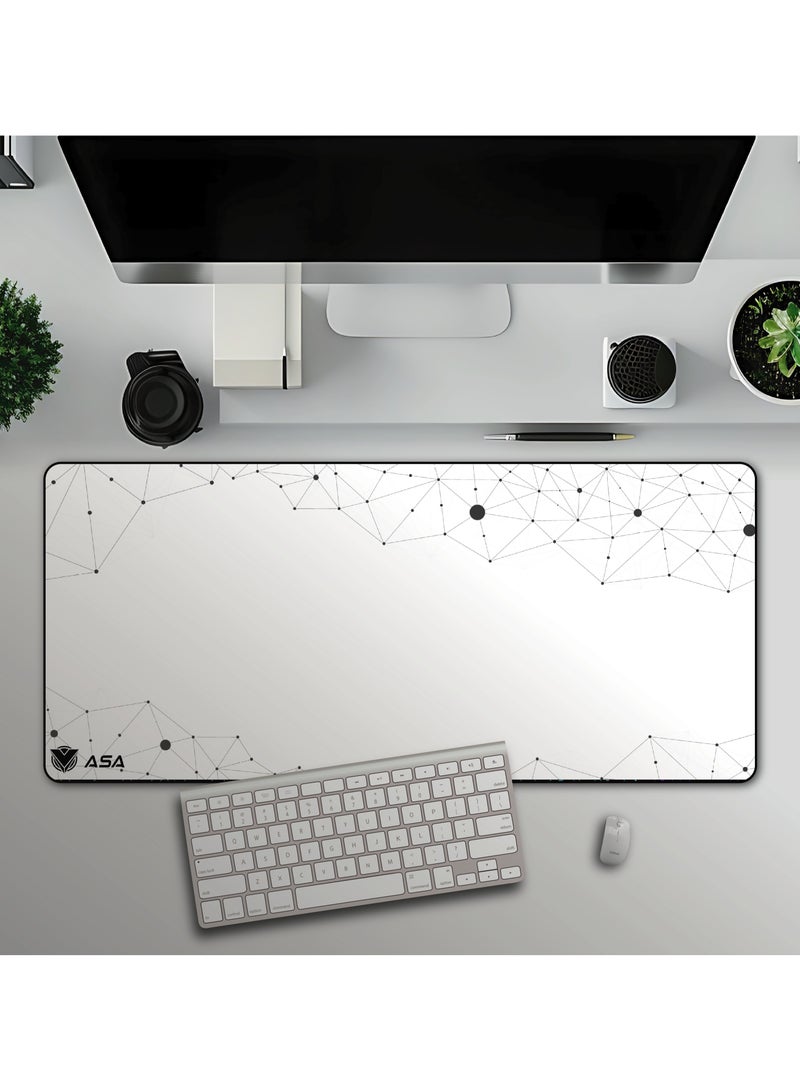 ASA Extended Mouse Pad 90x40cm Non-Slip Rubber Base with Stitched Edges, Smooth Cloth Surface, Waterproof  - Image 2