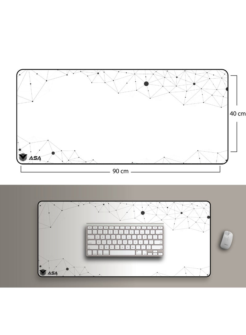 ASA Extended Mouse Pad 90x40cm Non-Slip Rubber Base with Stitched Edges, Smooth Cloth Surface, Waterproof  - Image 3
