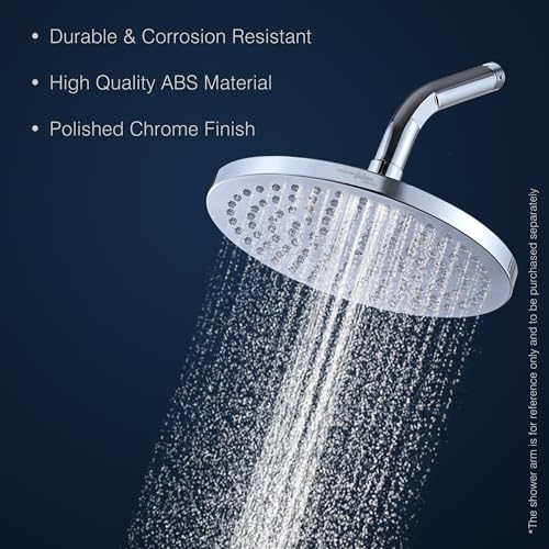 Hindware Italian Collection F160215CP Classical Air Function Overhead Shower for Bathroom | 200mm - Round Shape | Made of ABS | Works in 0.5-3.0 Bar Pressure | ARM NOT INCLUDED - Image 4