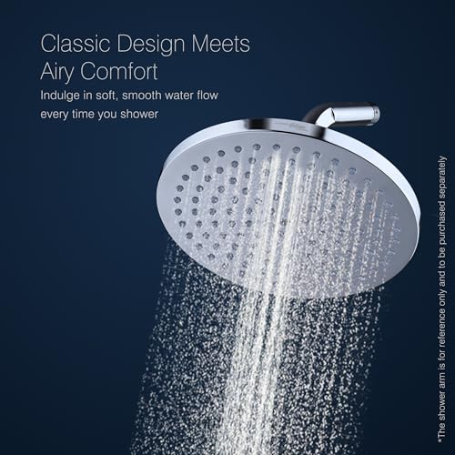 Hindware Italian Collection F160215CP Classical Air Function Overhead Shower for Bathroom | 200mm - Round Shape | Made of ABS | Works in 0.5-3.0 Bar Pressure | ARM NOT INCLUDED - Image 2