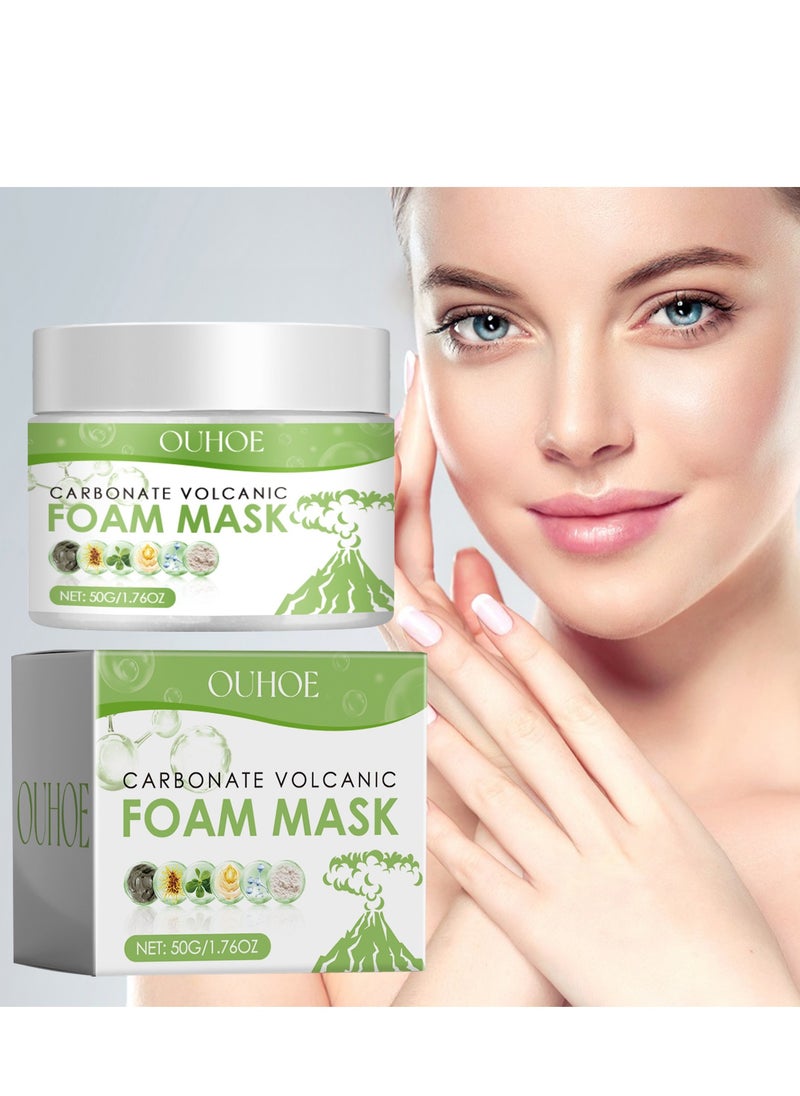OUHOE - Deeply Cleansing Volcanic Mud Purifying Clay Stick Mask ,Pore Spa Bubble Face Mask ,Deep Cleaning Foam Oil Control Exfoliation Anti Acne Facial Skin care 50g - Image 1
