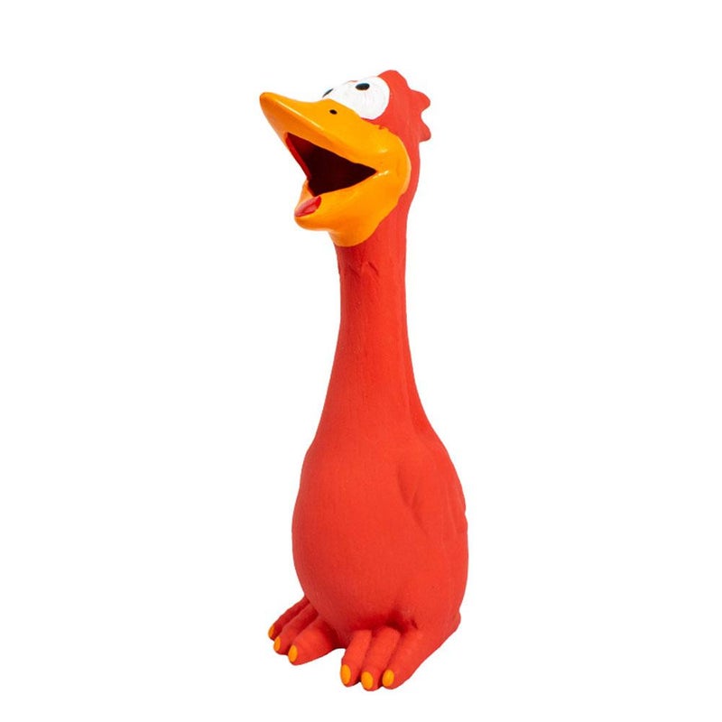 Screaming Latex Chicken Pet Toy, Durable Teething Latex Stress Relief Chicken Pet Supplies - Image 5