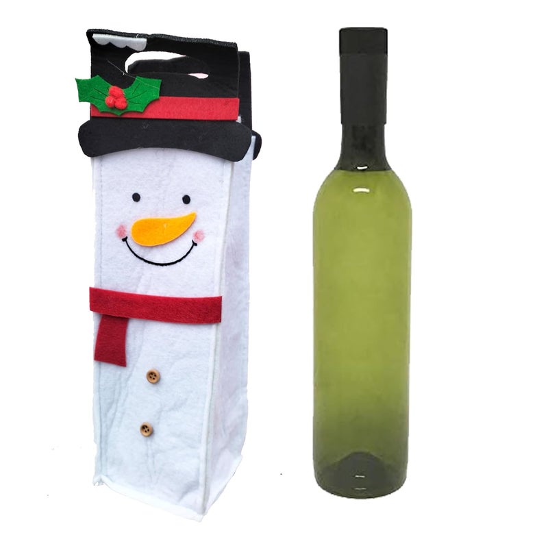 Forty Wings Forty Wings 1 Latest Snowman Wine Bags Christmas Wine Gift Bags Christmas Wine Bottle Cover Xmas Christmas Party Decoration Item Christmas Party Favor 