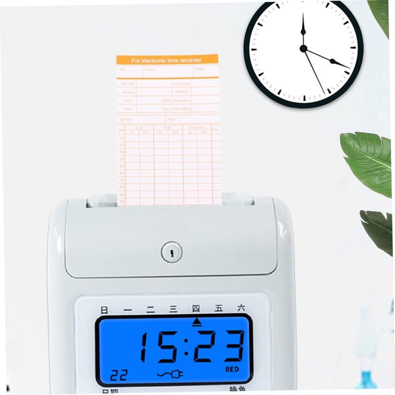 100 Attendance Recording Cards For Employee Time Tracking Daily Use Easy Record Hours White - Image 5