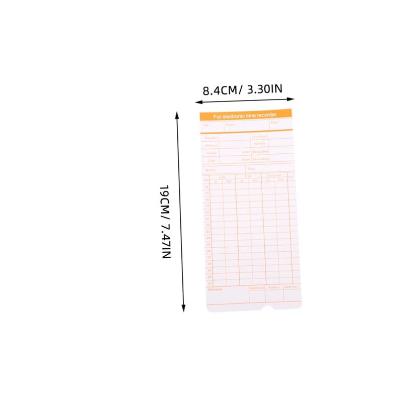 100 Attendance Recording Cards For Employee Time Tracking Daily Use Easy Record Hours White - Image 3