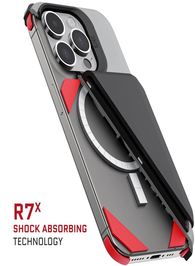 جوستك جراب Ghostek Exec Wallet لهاتف iPhone 15 Pro - حامل بطاقات ائتمان مغناطيسي، متوافق مع ملحقات MagSafe، مسند (6.1 بوصة، رمادي) - Image 5