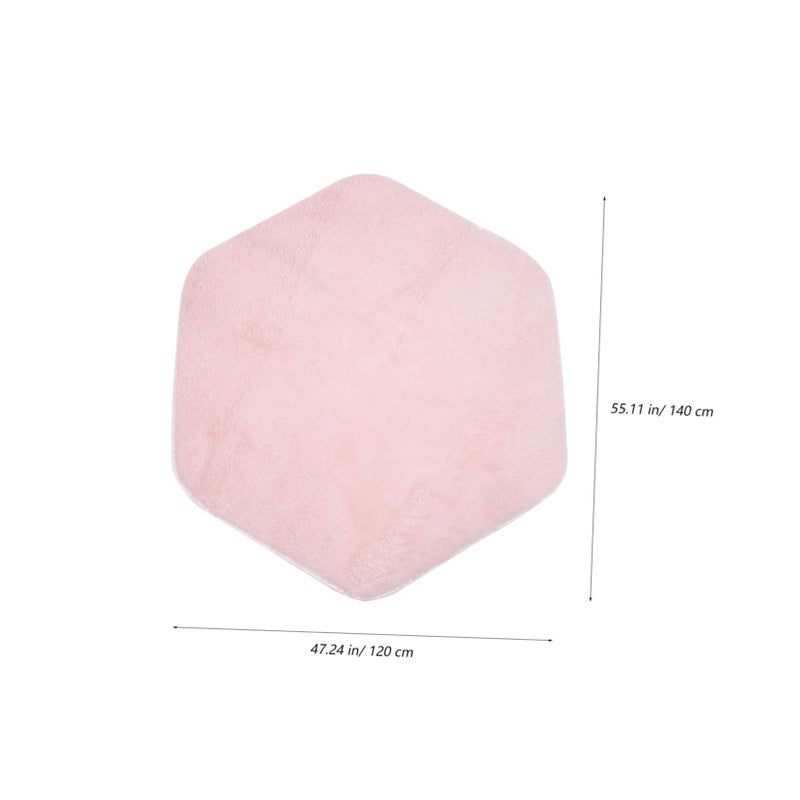 Non Toxic Plush Hexagon Play Mat Soft Carpet Rug For Indoor Nursery Floor Decor - Image 4
