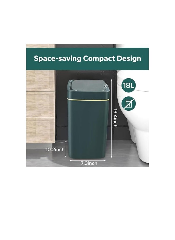TRASSLE Automatic Bathroom Trash Can, Smart Garbage Can with Lid Small Trash Bin, Motion Sensor Trash Can Touchless, 18L Kitchen Trash Can Slim Waste Basket for Bedroom, Bathroom, Kitchen  - Image 4
