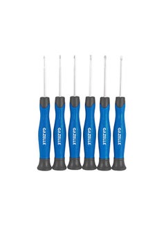 Gazelle 6-Pieces Metric Precision Screwdriver Set Chrome Vanadium Steel Slotted And Phillips With Magnetic Tip And Comfort Grip Handle 