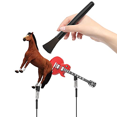 Actekart 40PCS Alligator Clip Sticks (Upgrade Rubber Tips) for Gundam Model Painting and 1PCS Cleaning Brush for Airbrush Spraying Hobby Modeling Parts for DIY Card Photo Memo - Image 2