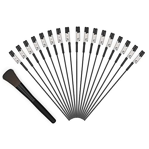 Actekart 40PCS Alligator Clip Sticks (Upgrade Rubber Tips) for Gundam Model Painting and 1PCS Cleaning Brush for Airbrush Spraying Hobby Modeling Parts for DIY Card Photo Memo - Image 1