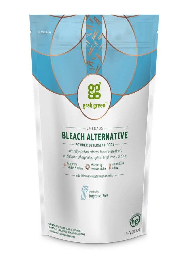 Grab Green Natural Bleach Alternative Pods, Non-Chlorine Bleach, Fragrance Free, Unscented/Free & Clear, 24 Loads - Image 1