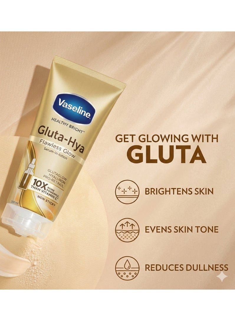 Vaseline Gluta Hya Flawless Glow Face and Body Lotion 300ml - Image 4