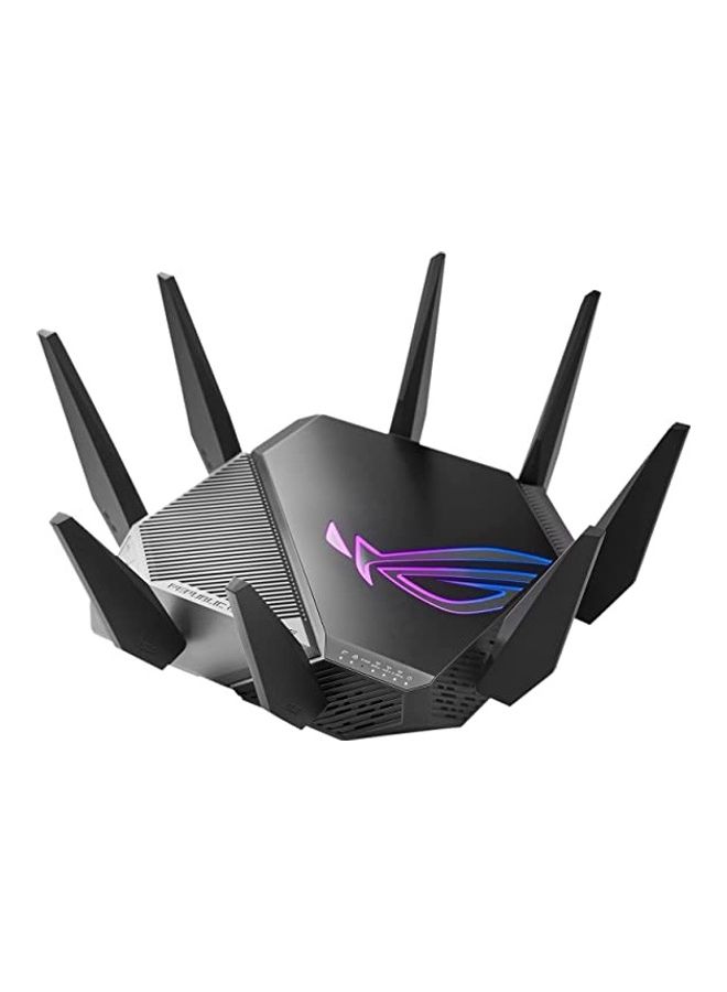 ASUS ROG Rapture GT-AXE11000 Tri-band WiFi 6E Gaming Router, New 6GHz Band, WAN Aggregation, 2.5G Port, Lifetime Free Internet Security, Mesh Wifi Support black - Image 1