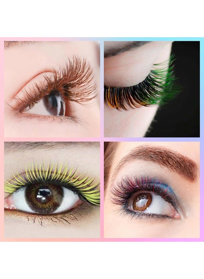TDance Colorful lashes extension C Curl 0.07mm Thickness Semi Permanent Individual Eyelash Extensions Silk Volume Lashes Professional Salon Use Mixed 8-15mm Length In One Tray (Brown,C-0.07,8-15mm) - Image 5