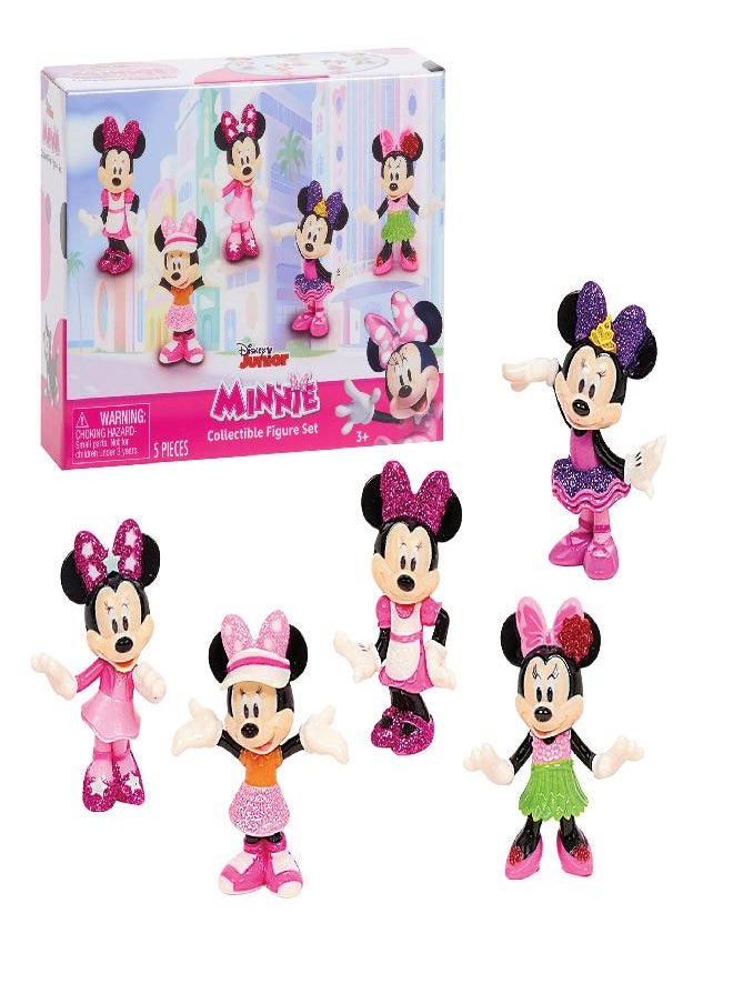 Disney Junior Minnie Mouse 3 Inch Tall Collectible Figure Set, 5 Piece Set Includes Tennis, Hula, Candy Maker, Popstar, and Ballerina Outfits, by Just Play - pzsku/Z02415C87C21E352D5805Z/45/_/1686134209/e06b98aa-0e0a-4b88-83b5-4525bdcbf51d