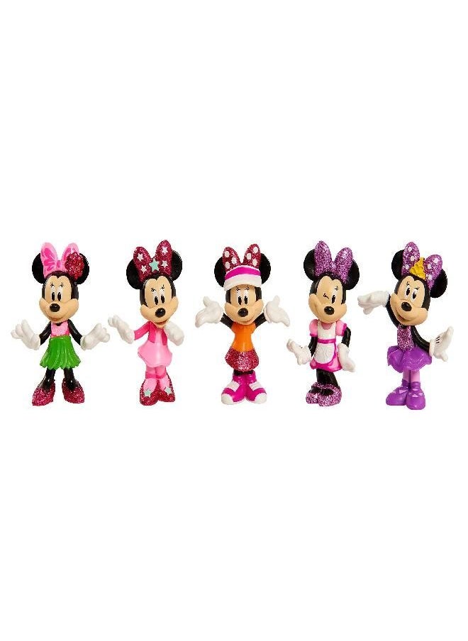 Disney Junior Minnie Mouse 3 Inch Tall Collectible Figure Set, 5 Piece Set Includes Tennis, Hula, Candy Maker, Popstar, and Ballerina Outfits, by Just Play - pzsku/Z02415C87C21E352D5805Z/45/_/1686134218/4efadd37-b8ba-45ea-8f74-53e5107b3f85