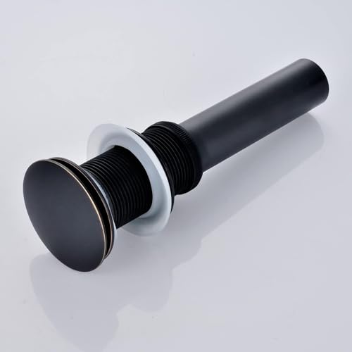 Yodel Faucet Bathroom Sink Drain Without Overflow - Big Cap for Standard 1 3/4" Drain Opening - Pop Up Vessel Sink Drain,Oil Rubbed Bronze - Image 2