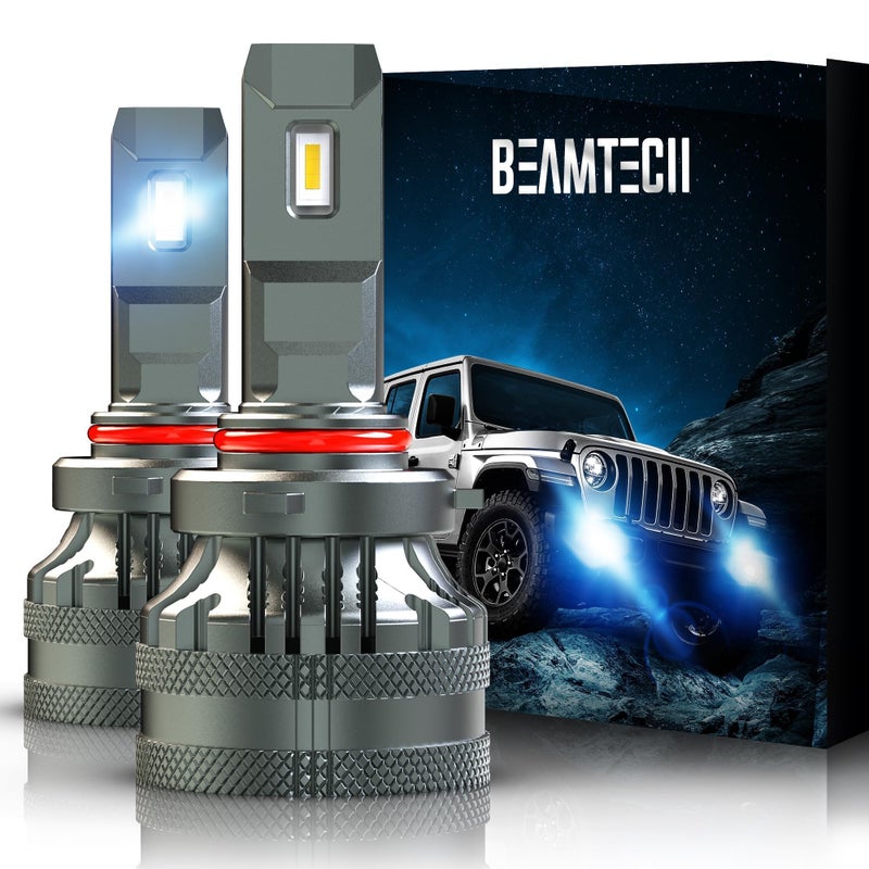 BEAMTECH مصابيح BEAMTECH 900-5، شرائح HB-3 G-XP جاهزة لنظام Canbus، ضوء ضباب أكثر سطوعًا بنسبة 600%، عبوة من 2 - Image 1