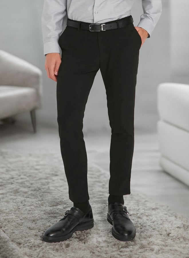 trendyol Black Slim Fit Italian Cut Chino Trousers - Image 1