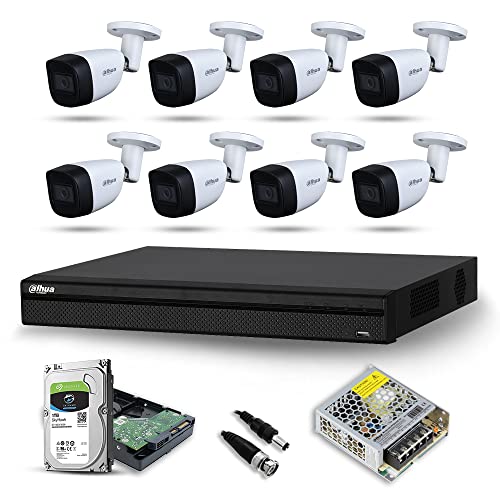 Dahua Full Color Night Vision Hd CCTV Security Camera with Installation Combo Set 2Mp, Bullet (Indoor,Outdoor) 8Pcs 8 Channel Dvr, 1Tb Surveillance HDD, for Home and Offices (8Bullet) - Wireless - Image 1