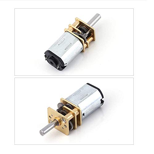 Ruimou DC 6V 100RPM Speed Reduction Motor N20 3mm Shaft Mini Metal Gearwheel Gear Motor with Full Metal Gearbox Micro Electric Motor for DIY Engine Toys(2 Pieces) - Image 2