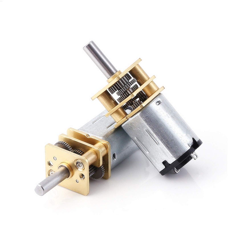 Ruimou DC 6V 100RPM Speed Reduction Motor N20 3mm Shaft Mini Metal Gearwheel Gear Motor with Full Metal Gearbox Micro Electric Motor for DIY Engine Toys(2 Pieces) - Image 1