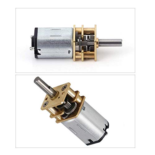 Ruimou DC 6V 100RPM Speed Reduction Motor N20 3mm Shaft Mini Metal Gearwheel Gear Motor with Full Metal Gearbox Micro Electric Motor for DIY Engine Toys(2 Pieces) - Image 3