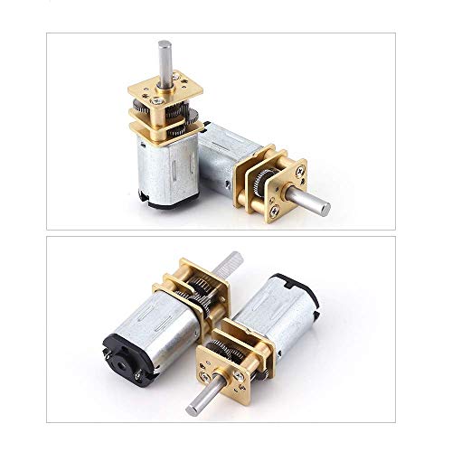 Ruimou DC 6V 100RPM Speed Reduction Motor N20 3mm Shaft Mini Metal Gearwheel Gear Motor with Full Metal Gearbox Micro Electric Motor for DIY Engine Toys(2 Pieces) - Image 4