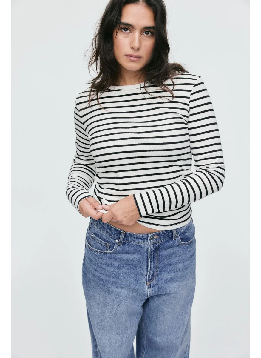 H&M Ribbed Cotton Top