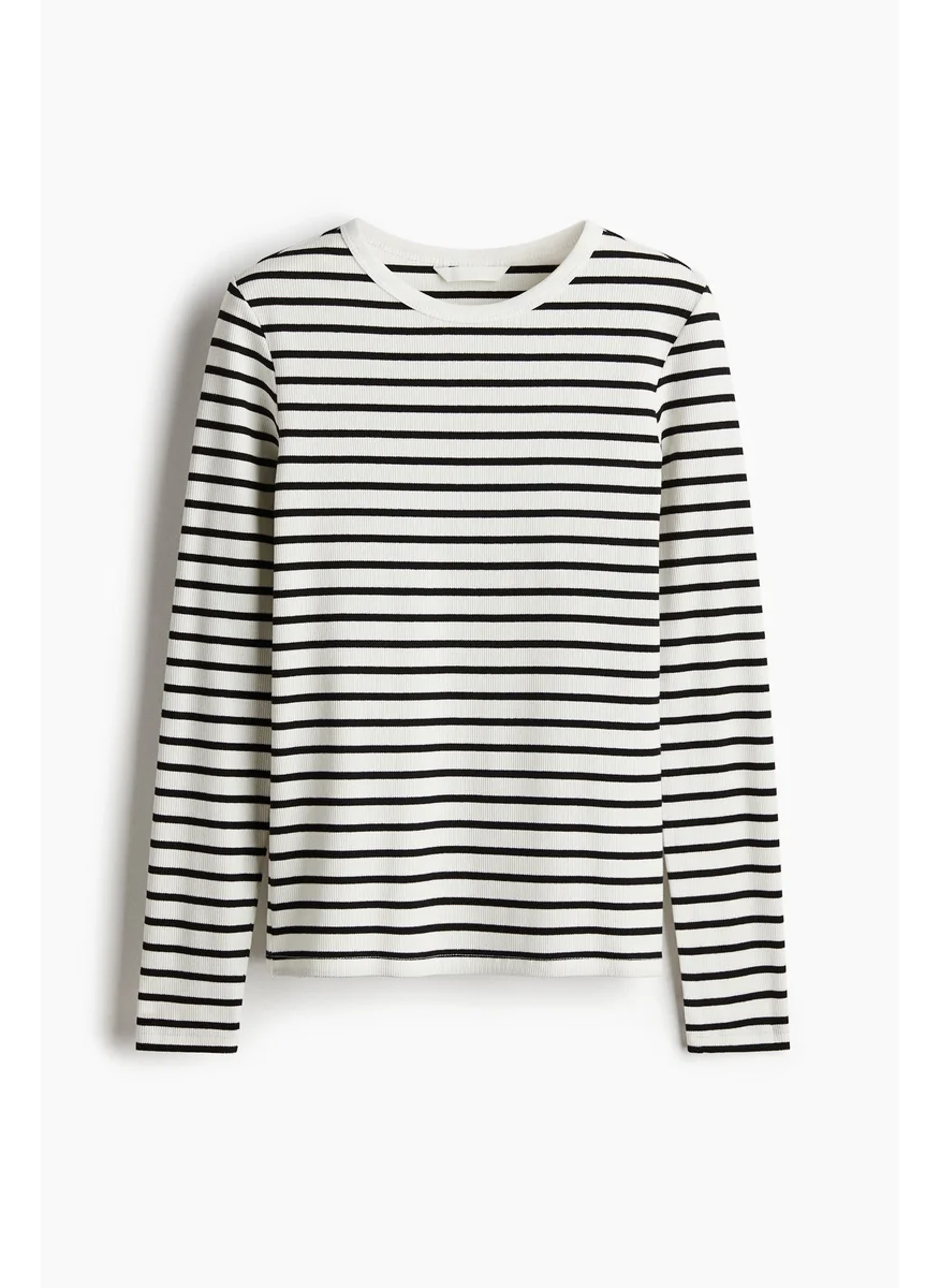 H&M Ribbed Cotton Top