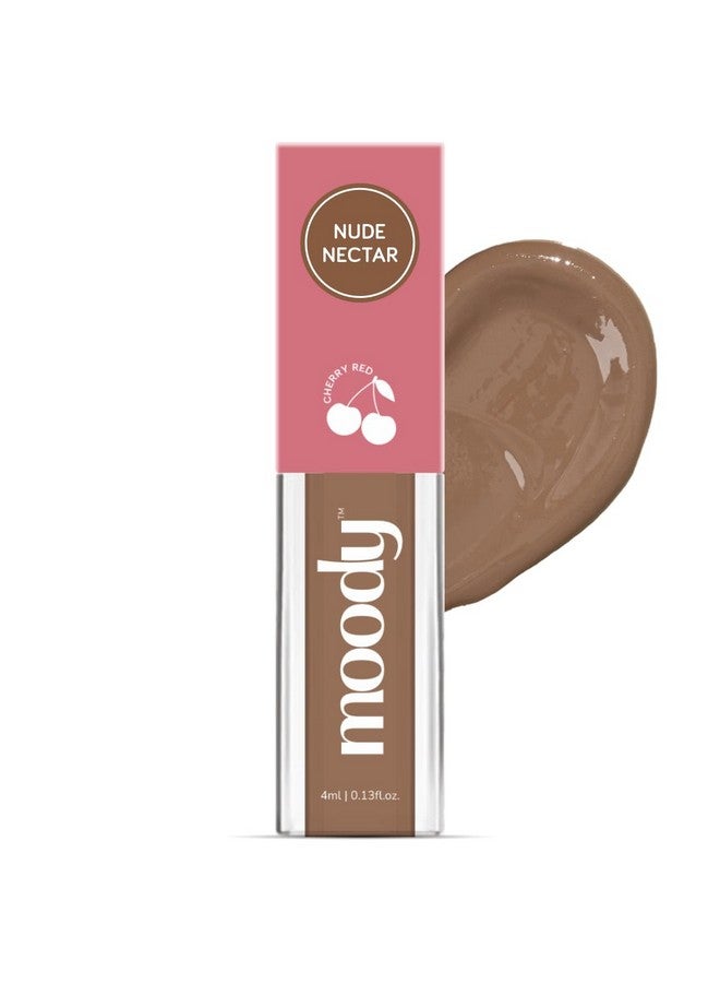 Moody Drip Matte Liquid Lipstick - Nude Nectar, with Jojoba Seed Oil & Vitamin E | Transferproof, Long Lasting & Vibrant Lip Colors That Last Upto 12 Hours | Paraben Free Lip Tint, 4ml - Image 1