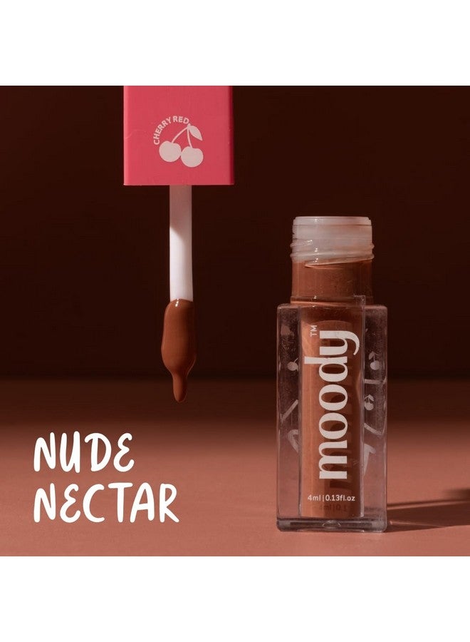 Moody Drip Matte Liquid Lipstick - Nude Nectar, with Jojoba Seed Oil & Vitamin E | Transferproof, Long Lasting & Vibrant Lip Colors That Last Upto 12 Hours | Paraben Free Lip Tint, 4ml - Image 2