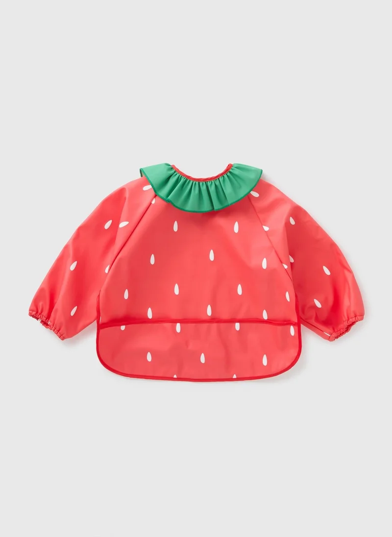 Matalan Baby Red Strawberry Coverall Bib