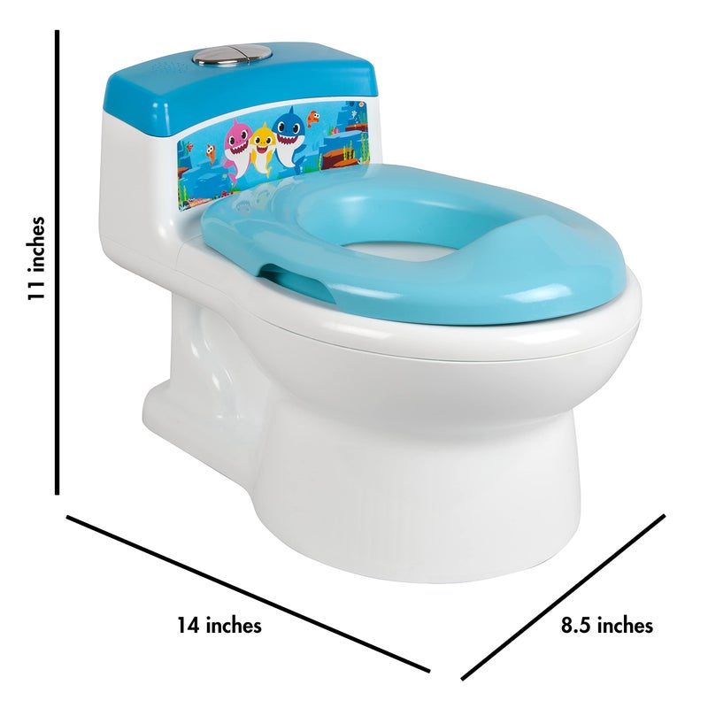The First Years Pinkfong Baby Shark Potty Training Toilet and Toddler Toilet Seat - Potty Training Toilet Seat with Fun Flushing and Cheering Sounds - Image 3