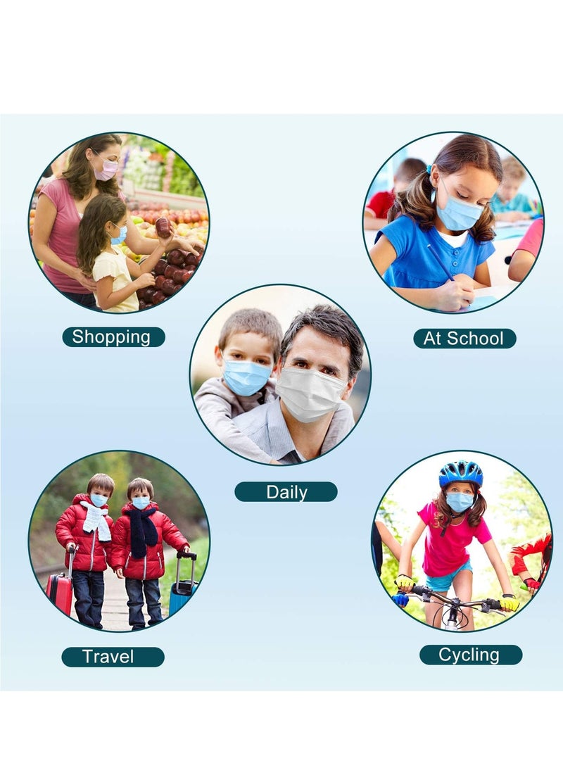 فالکن مد Falcon Med Kids Face Masks, Disposable 3 Ply, 50 Pcs, Individually Wrapped, Children Size, Breathable, Blue - Image 5