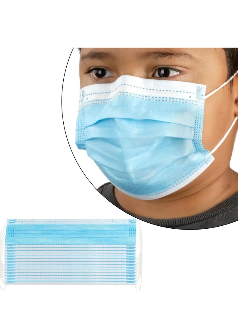 فالکن مد Falcon Med Kids Face Masks, Disposable 3 Ply, 50 Pcs, Individually Wrapped, Children Size, Breathable, Blue - Image 2