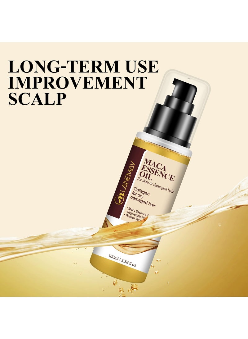 LANEMAY Moroccan Hair Oil Serum Anti Frizz Shine Enhancing Smoothing Perfume Hair Essence for Dry and Damaged Hair - Image 3