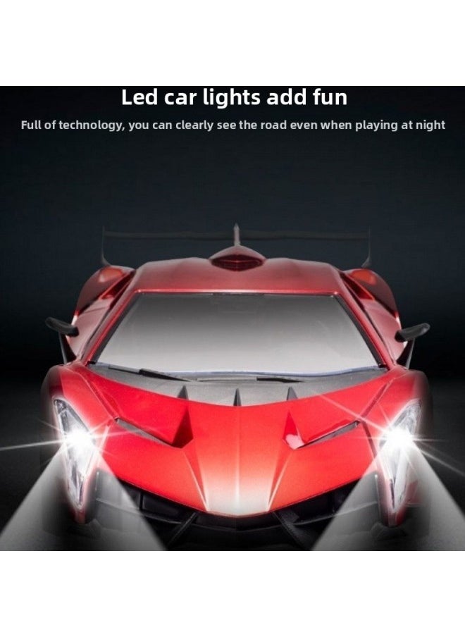 Generic Children's Toy Remote Control Car High-speed Fall-resistant Rechargeable Electric Drift Racing Car Bugatti Remote Control Car Toy Car-Color:Gm Bujiadi Red [with Lights]-Scale:Gift Box Version [a Set Of Rechargeable Batteries + Charging Cable + Gift Box]  - Image 4