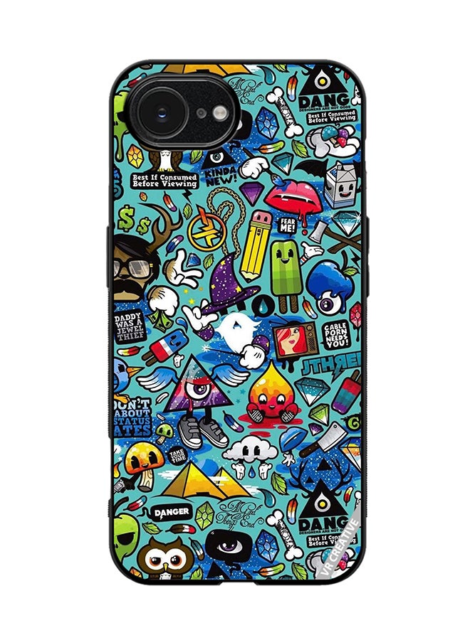 VR CREATIVE غطاء حماية لجهاز آبل آيفون 16e بتصميم متعدد الألوان