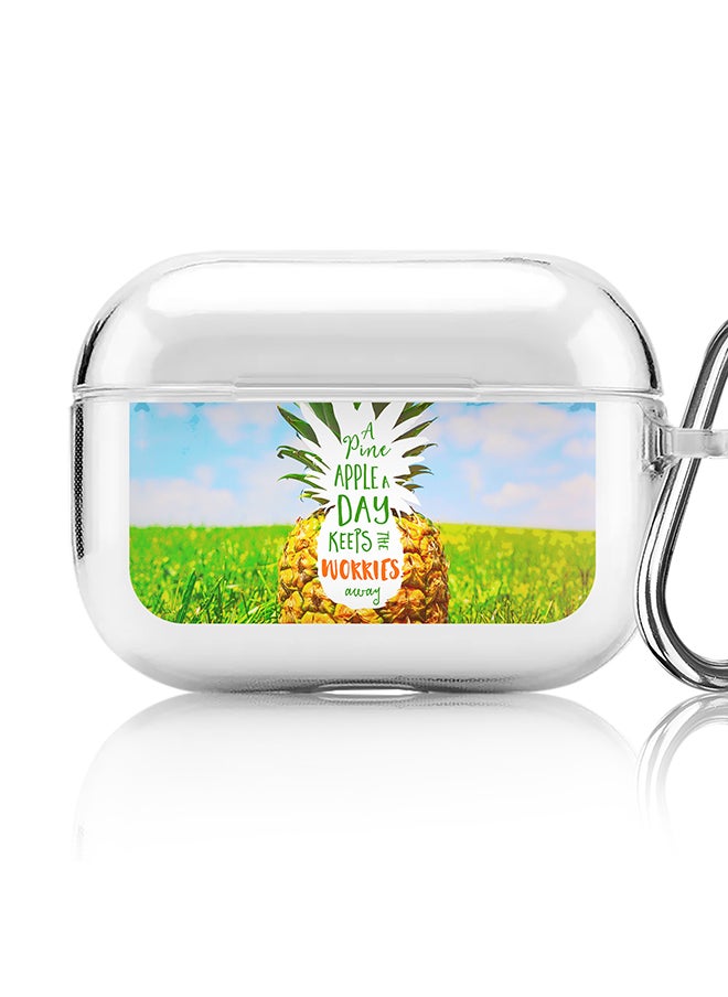 Stylizedd Classic Clear printed Case for Apple AirPods Pro 2nd Generation Thin Transparent Cover [Designed for Apple AirPods Pro 2nd Generation] - Pineapple a day  - Image 1