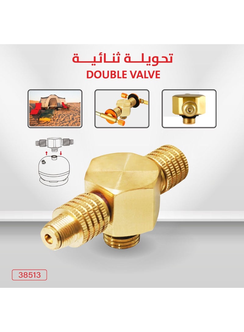 محول تقسيم الغاز نحاسي بصمام مزدوج
