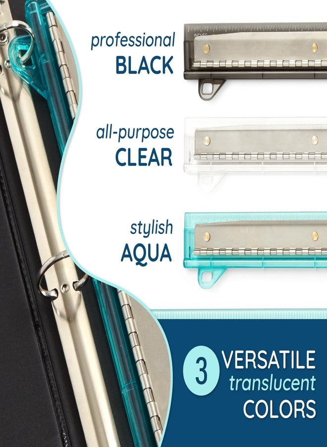 Blue Summit Supplies Set of 3 Hole Punch for Binder, Plastic Portable Ruler with Hole Puncher for Binder or Notebook, Easy to Use Flat Hole Punch for School or Office Use, Assorted Colors, 3 Pack - Image 4