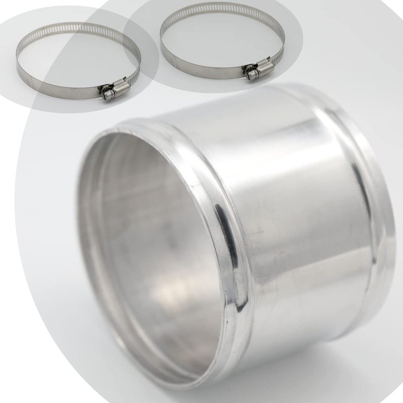 KRD PERFORMANCE 89mm35 OD Length 3 76mm Straight 35 Inch 6061 Aluminum Alloy Hose Joiner Tube Intercooler Pipe Connector High Class Glossy Polished Treatment Air Intake Tube with Bead Roll - Image 2