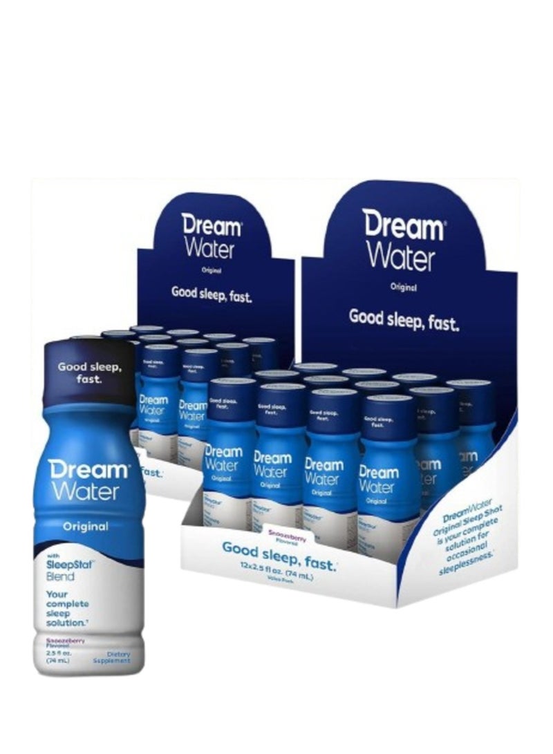 Dream Water Sleep Shot Original Snoozeberry, 12 Count each 2.5 fl.oz