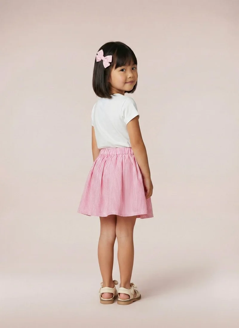 Nautinati  Nautinati Girls Marie Cat Printed Regular Fit Round Neck T-shirt and Skirt Co-ord Set for Women | Best Price UAE