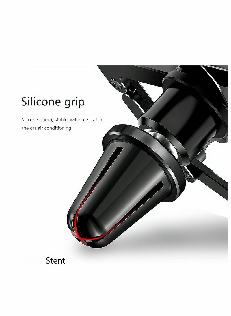 Y&D Mobile Phone Cradle for Car, Gravity Car Holder, Foldable Auto Clamping Air Vent Mount Phones 4.7 to 7 Inches, Black  - Image 2