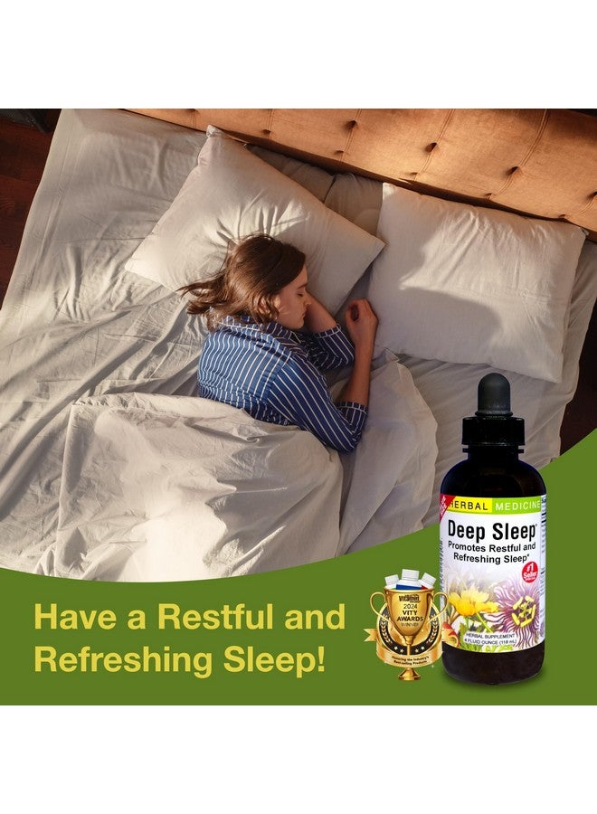 هيربز إي تي سي. النوم العميق - مكمل عشبي طبيعي يساعد على النوم - غير مسبب للإدمان - مستخلص سائل 4 أونصة (يحتوي على مستخلصات طازجة من الخشخاش الكاليفورني، حشيشة الهر، زهرة الآلام، البابونج، بلسم الليمون) - Image 1