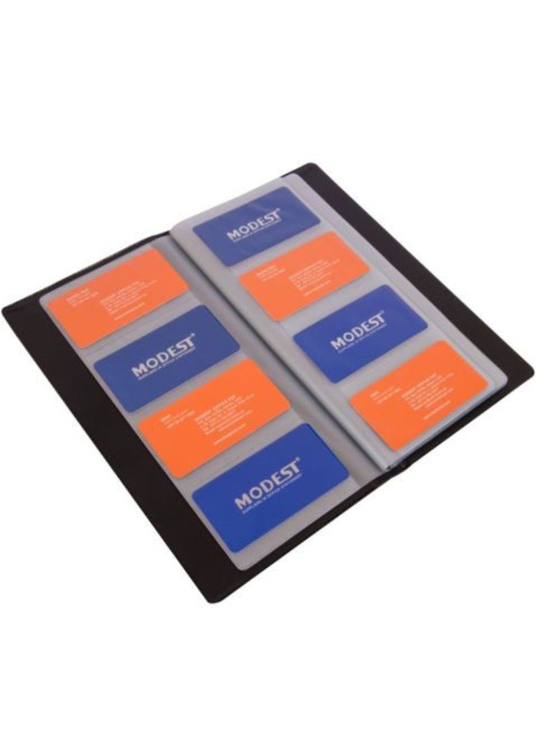 MODEST Business Card Holder Name Card Holder ID Credit Card Book Case Passport Keeper Organizer 160 Slots (Black)  - Image 3